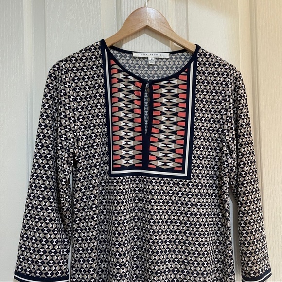MAX Studio Shift Dress 3/4 sleeve Geometric print Women’s size medium like new - Picture 7 of 7